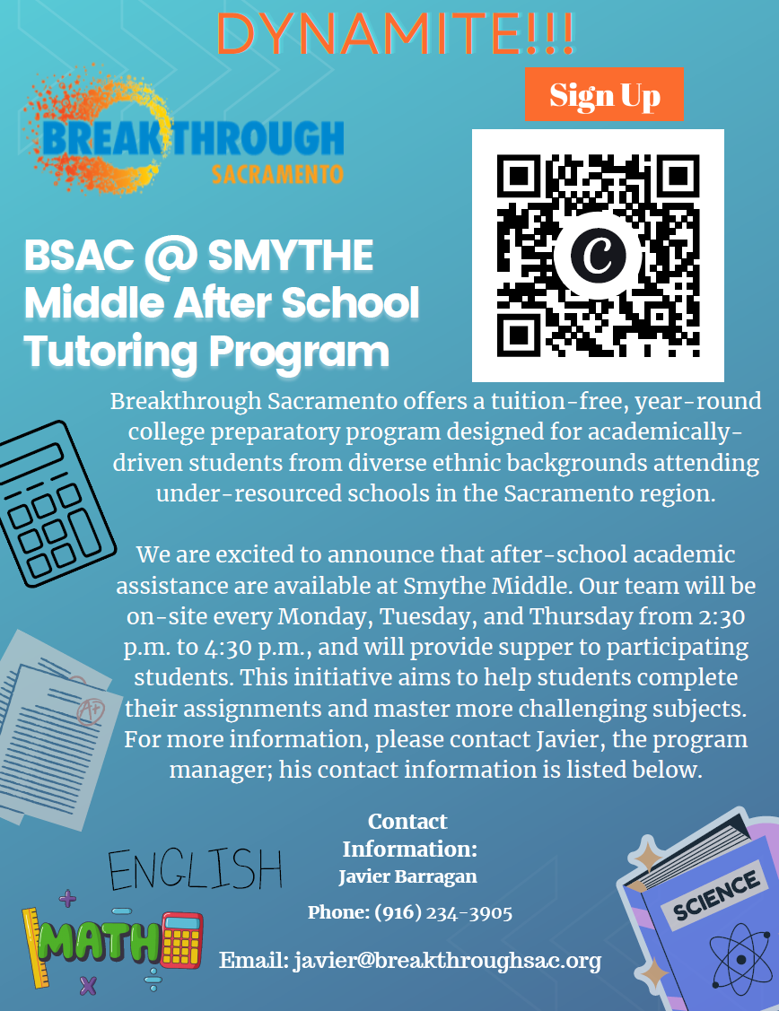 Flyer for breakthrough tutoring