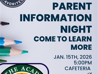 Parent information night. Jan 15th